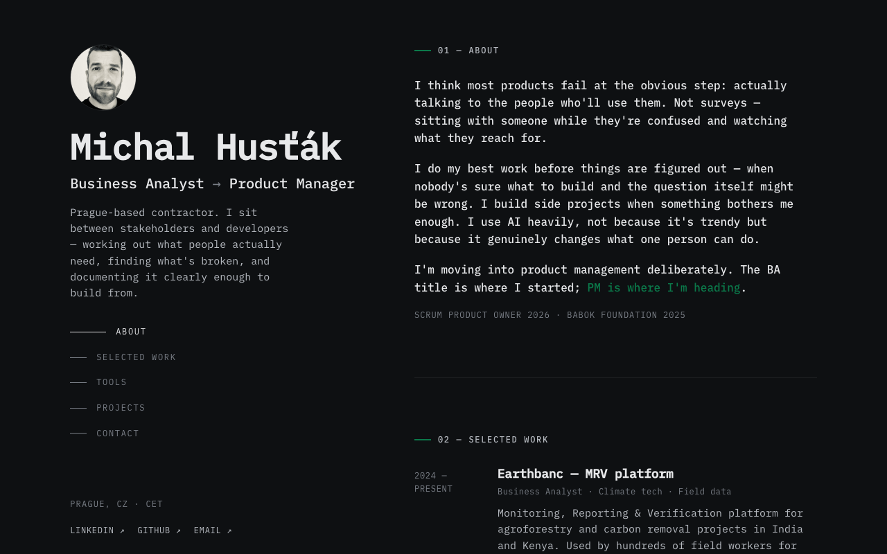 michalhustak.cz screenshot